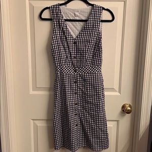 Jcrew navy and white gingham cute dress🥳